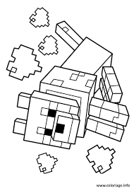 Coloriage Minecraft Le Loup 1 Dessin A Imprimer Coloriage Minecraft Coloriage Dessins Minecraft