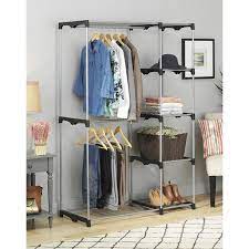 Maybe you would like to learn more about one of these? Ktaxon Portable Closet Organizer Storage Clothes Hanger Garment Shelf Rail Rack Walmart Com Walmart Com