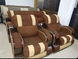 He only worked on the house on the weekends, so it took just under a year to complete. Teak Wood Sofa Set