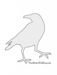 Raven Silhouette Stencil Silhouette Stencil Bird Quilt Stencils