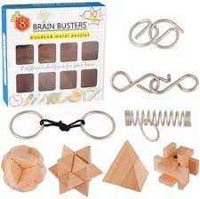 Puzzles are ingenious sources of entertainment that never grow old. Crazybuy Wooden And Metal Puzzles Brain Teasers Set Of 8 Mind Game Wire Unlock Interlock Iq Hand Puzzle Toys Party Favor Gifts For Kids Adults All Ages Challenge Wooden And Metal