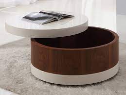 Rolo Off White Gloss Walnut Storage Coffee Table Contemporary Coffee Table Round Wood Coffee Table Round Coffee Table Ikea