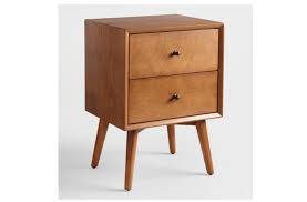 Cherry finish nightstands are beautiful and adds to the feel and style of the room. High Low West Elm Mid Century Nightstand Hi Lo Home