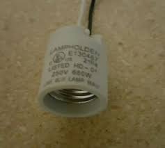 Medium base porcelain socket with 10 in. Medium Base Socket E26 2 Wire For Ceiling Fan Light Or Other Fixture Replacement Ebay