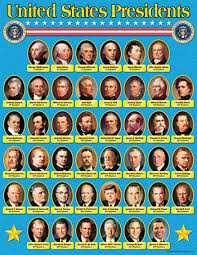 United States Presidents Learning Chart List Of Us