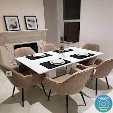 Browse selection of modern genuine or faux leather chairs for your living room, bedroom or dining room, in a range of colours and styles, always at. Set Of 2 Beige Faux Leather Dining Tub Chairs With Black Legs Logan Furniture123