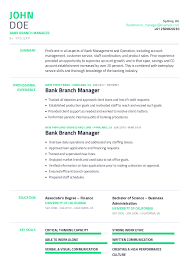 This job description describes the minimum selection requirements to qualify for the position. Bank Branch Manager Resume Example With Content Sample Craftmycv