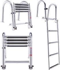 Check spelling or type a new query. Folding Step Ladder W 270 Degree Rotation Telescoping Boat Ladder With Stainless Steel Construction Mounts For Swimming Pools Pontoons Docks And More Co Z 4 Step Collapsible Pool Ladder Boating Docking Anchoring