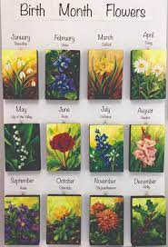 January is carnation february is violet march is daffodil april is daisy may is lily of the valley june is rose july is larkspur august is gladiolus september is asters october is if you are born into a particular month, then your birth flower is the flower of that month. Birth Month Flower Collection All 7 5 Oil On Cradled Board Margeryblom