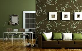 مزيج من ورق الجدران في المناطق الداخلية