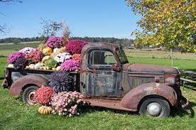Pin By Esperanza Munoz On Nature Flowers Creation Flower Truck Rustic Gardens Old Trucks