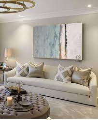 Extra Large Wall Art Landscape Abstract Paintingblue Wall Etsy In 2021 Living Room Decor Neutral Living Room Decor Apartment Living Room Art