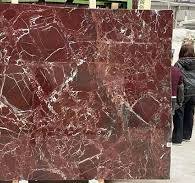 Red Color Natural Marble White Vein Red Marble Slab For ...