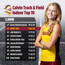 Here are the women's Top 10 marks from the GVSU Holiday Invitational. It  was a great start to the indoor season for the Knights. Next up will be the  Aurora Grand Prix