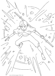 Avatar the last airbender color page. Avatar The Last Airbender Color Page Cartoon Coloring Pages For Kids
