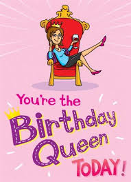 Free Funny Birthday Cards For Women Rule Everybody Funny Birthday Card A Picture Of A Woman Sitting On A Throne With A Gla Birthday Greetings Funny Funny Happy Birthday Song Birthday Ecards Funny