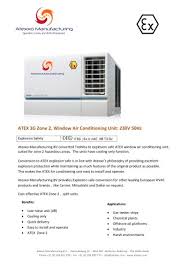 Gree 8000 btu window air conditioner with remote control, 3 in 1 mini air conditioner window unit with cooling, dehumidifier, fan functions, quiet window ac unit for rooms up to 350 sq.ft. Atex 3g Zone 2 Split Air Conditioning Unit 230v 50 60 Hz Atexxo Manufacturing B V Pdf Catalogs Technical Documentation Brochure