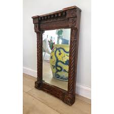 Rustic Antique Hand Carved Wooden Wall Mirror For Sale Image 3 Of 12 Wood Carving Designs How To Antique Wood Dark Wood