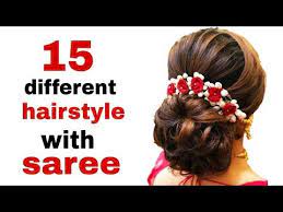 15 Different Hairstyle For Saree Youtube Different Hairstyles Easy Bun Hairstyles Saree Hairstyles