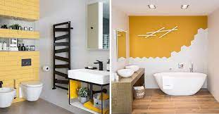 Whether it's a traditional, modern, timeless or fashionable style, a careful selection of the colour palette will set the desired impression. 27 Shiny Yellow Bathroom Design Ideas