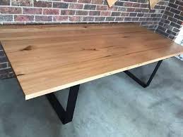 Flat metal table legs reverse trapezium design. Pin By Michelle Heitmann On Outdoor Room Ash Dining Tables Dining Table Black Timber Dining Table
