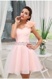 Cute Pink One Shoulder Homecoming Party Sweet 16 Dresses Sweet 16 Dresses Quince Dresses Light Pink Dress Short