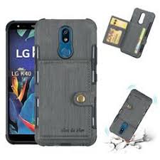 Brush Multi Function Leather Phone Case For Lg K40 Lg K12 Lg K12 Plus Gray Lg K40 Lg K12 Plus Cases Guuds Leather Phone Case Lg Phone Phone Cases