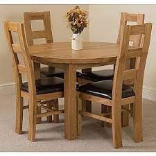 Modern Furniture Direct Edmonton Solid Oak Extending Oval Dining Table With 4 Yale Solid Oak Din Oak Dining Sets Solid Oak Dining Table Dinner Tables Furniture