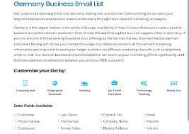 What marketers need to know. Germany Email List Germany Business Mailing List German Database Business Emails Email List List