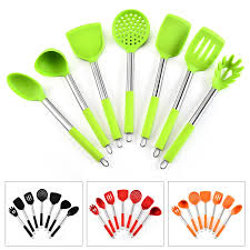 We use it at the. Stainless Steel Handle Silica Gel Kitchenware 7 Pieces Kitchen Tools Cooking Gadgets Kitchen Accessories Cooking Tools Heyjugni