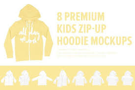 Download 8 Premium Kid S Zip Up Hoodie Mocks Mocking Hoodie Mockup Zip Ups