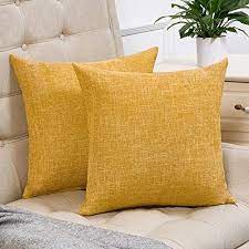 The pillow is made of gold and has a silver finish. Anickal Set Of 2 Mustard Yellow Pillow Covers Cotton Line Https Www Amazon Com Dp B07k67svb8 Ref Cm Sw R P Yellow Pillows Yellow Pillow Covers Couch Decor