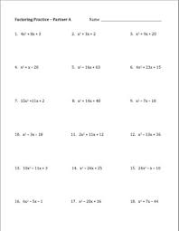 Finding maximum and minimum values of quadratic applications using calculator, interpretation of solutions. Algebra Factoring Polynomials Partner Review By Algebra4all Tpt