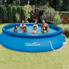 Summer Waves 13ft X 33in Quick Set Inflatable Above Ground Pool With Filter Pump Polygroup Above Ground Pool Pumps Above Ground Swimming Pools Summer Waves