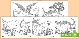 Think about it while coloring these free printable dinosaur coloring sheets. Free Dinosaur Colouring Pages Teacher Made