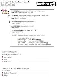 Ubungsmaterial Fur Die 5 6 Klasse Kostenlos Fach Deutsch Lernwolf De