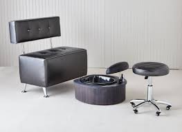 The Belava Salon Seater Stool In Gunmetal The Salon Chair In A Single Seat Version Can Be Used As Waiting Room Furniture Beauty Salon Furniture Salon Chairs