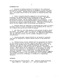 Introduction Conclusions And Recommendations Control Of Welding Processes The National Academies Press