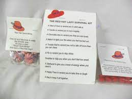 Red Hat Lady Gifts 3pcs Red Hat Ladies Red Hats Red Hat Society