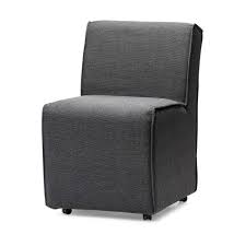Homeroots Fully Upholstered Grey Fabric Dining Chair On Casters 380435 Furnishing Finds