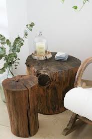 Reclaimed Wood Tree Trunk Stump Side Coffee Tables Coffee Table Trunk Log Coffee Table Table