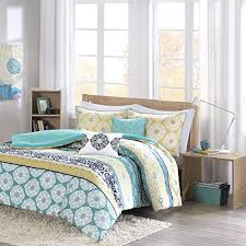 Twin size bedding is especially made for twin beds, just like other sheet sets are sized for the size mattress and bed frame. Comforter Sets For Teen Girls Full Queen Twin Bedding Kids Aqua Teal Blue Yellow Perfect For Home Or Dorm Rooms Bundle Includes Exclusive Sleep Mask From Designer Home Twin Twin Xl Buy Online