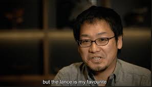 MH World's art director, Kaname Fujioka, is a Lance Main! Let's go lance  bros! (Video link in comments) : r/MonsterHunter