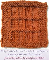 Knitting for charity is a great way of supporting a cause and providing for a need, without having to worry about actual cash fundraising. Knitting Pattern Slip Stitch Garter Stitch Boxes Square Knitting Patterns Stitch Box Garter Stitch