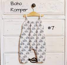 Pdf Pattern Boho Romper Babies Toddlers Premie To 5 6t Instant Download Easy Photo Tutorial Romper Sewing Pattern Baby Clothes Patterns Baby Romper Pattern