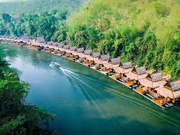 Kanchanaburi floating bungalows