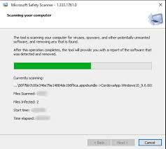 If for some reason you are unable to do that, and you have exhausted all other alternatives, like asking our support team for help by submitting a. Microsoft Safety Scanner Shows Infected File But After Scan Shows Microsoft Community