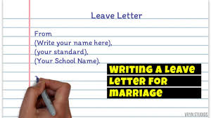 A leave application for marriage is important to notify the institute about your non appearance. Leave Letter Request For Leave To Attend Cousin S Marriage Your Home Teacher