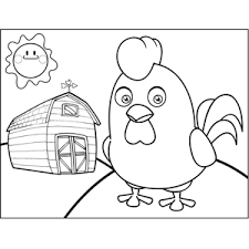 Search images from huge database containing over 620,000 coloring pages. Rooster By Barn Coloring Page