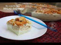 A Simple No Oven Recipe Of Bread Pudding Prepared Without Using Egg Bread Pudding Easy Easy Pudding Recipes Bread Pudding